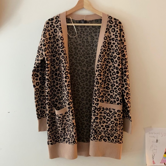 Nicole Miller leopard print cardigan. Xs - Picture 1 of 8